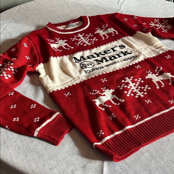NWOT. Mens. Maker’s Mark. Red and Cream Men's Sweater XL - Picture 8 of 13